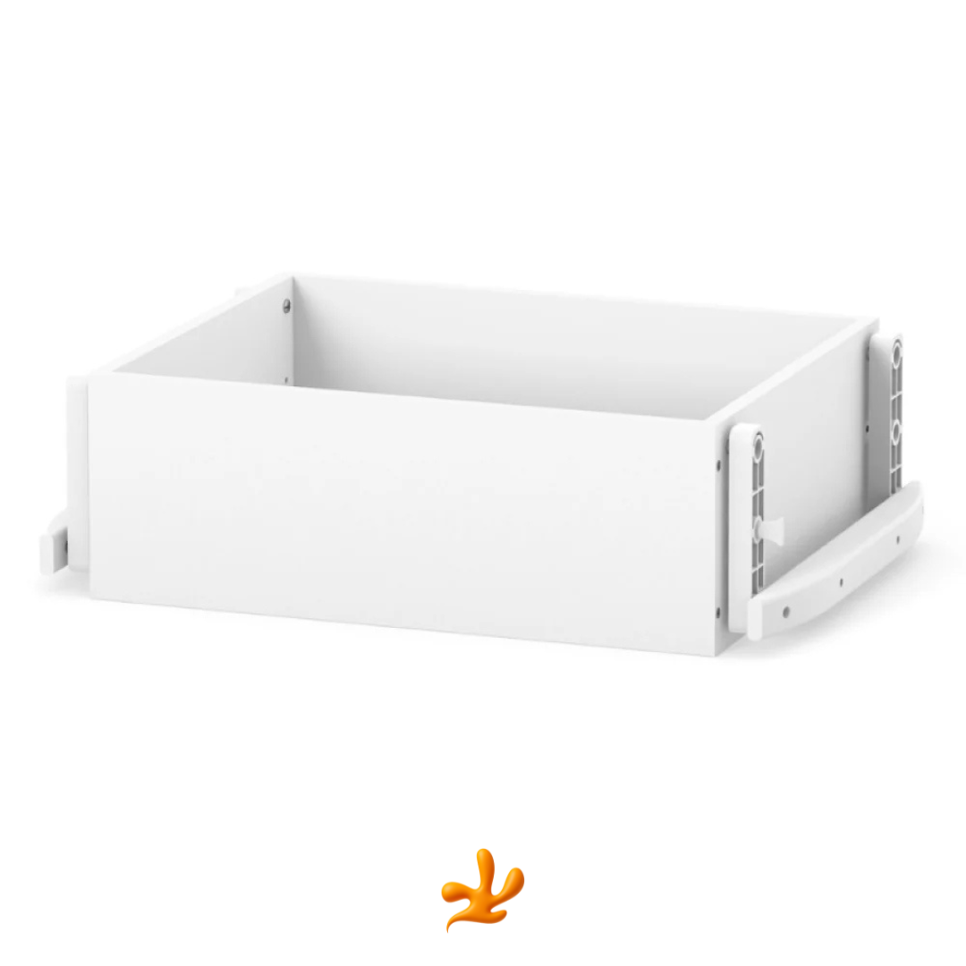 Příčný mechanismus houpání pro postýlky Mikko Gekko (90*70). Podélný, bez šuplíku. Bílá.